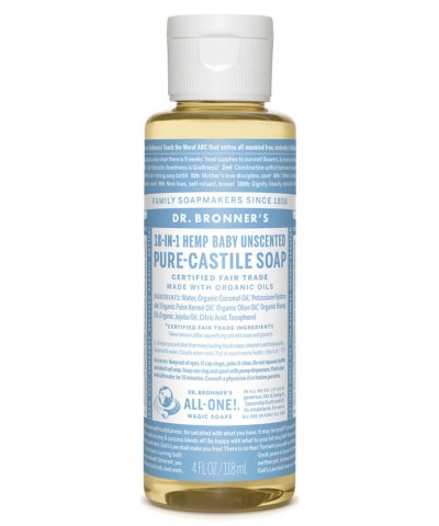 Dr Bronners 18-in-1 Pure Castile Soap – Baby + Sensitive Skin Unscented