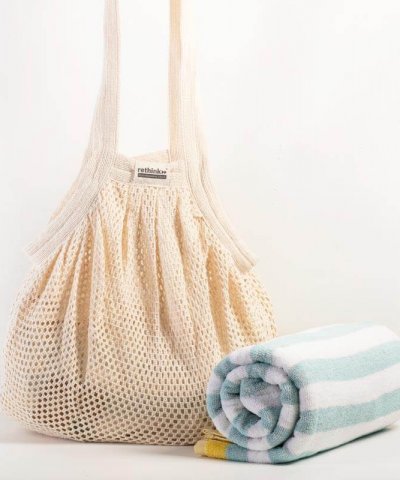 Rethink Cotton Star Net Bucket Bag