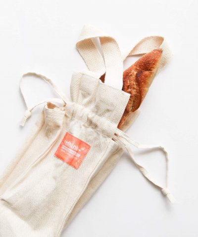 Rethink Reusable Canvas Bread Bag - Long / Baguette