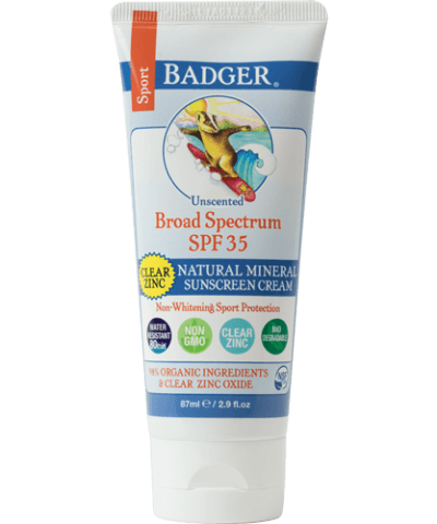Badger Clear Zinc Oxide Sport Sunscreen SPF 35