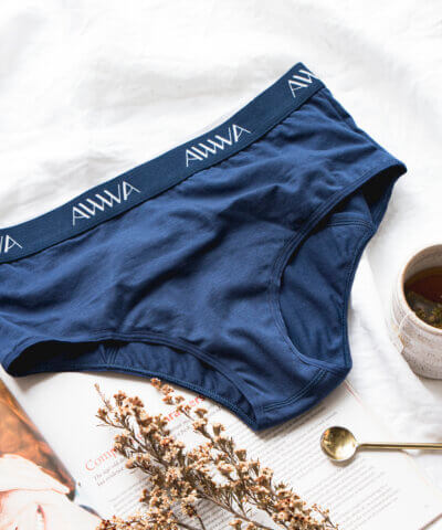 AWWA Organic Cotton Period Underwear - Midnight Blue