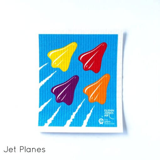 The Green Collective Jet Planes Spruce Cloth