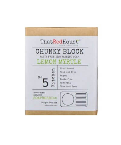 That Red House Chunky Block Waste Free Dish Soap Bar - Lemon Myrtle
