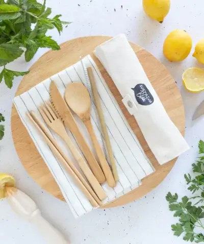Sustainablah Reusable Bamboo Cutlery Set